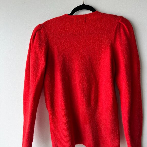 Red Something Navy Wool Sweater with Shoulder Detail - Picture 3 of 4
